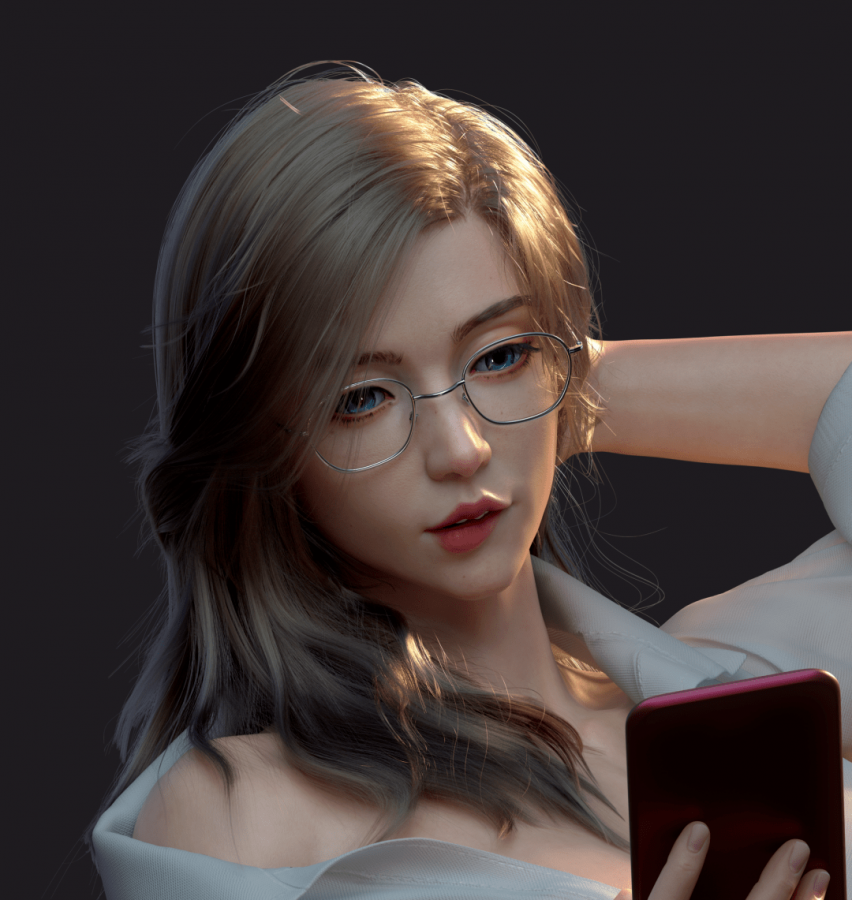 游戏女CG角色模型作品