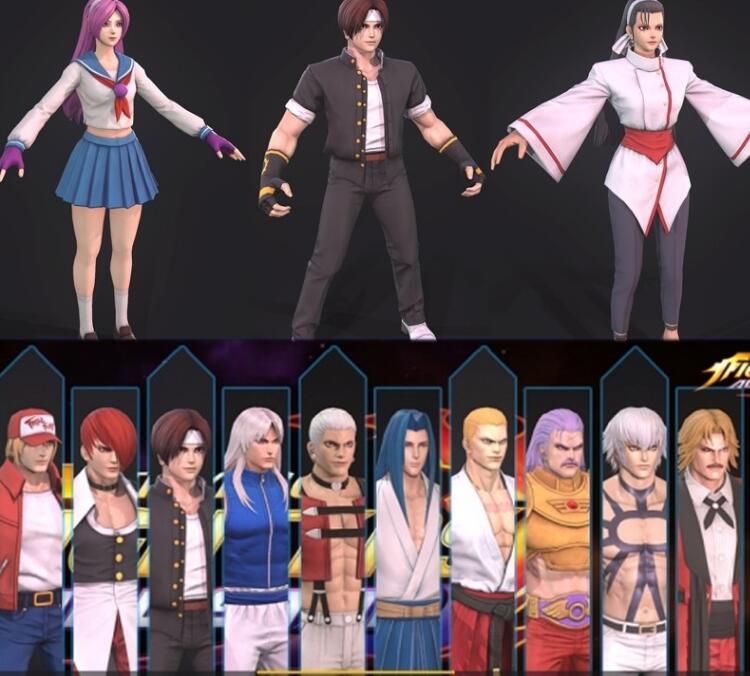 KOF ALLSTAR 拳皇全明星】次时代PBR日韩魔幻Q版3D角色模型合集