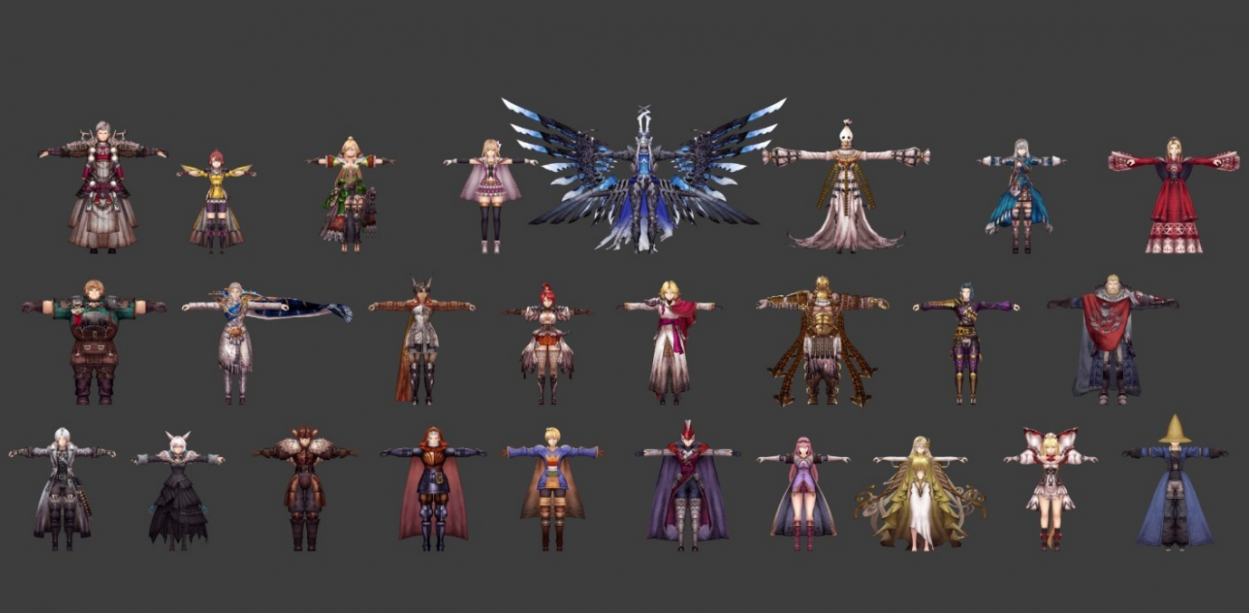 【FFBE 幻影战争】人物 怪物 武器 场景模型 角色立绘