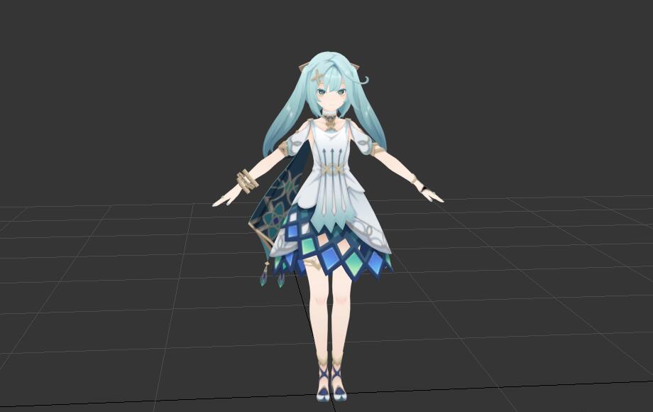 原神珐露珊3dmax模型