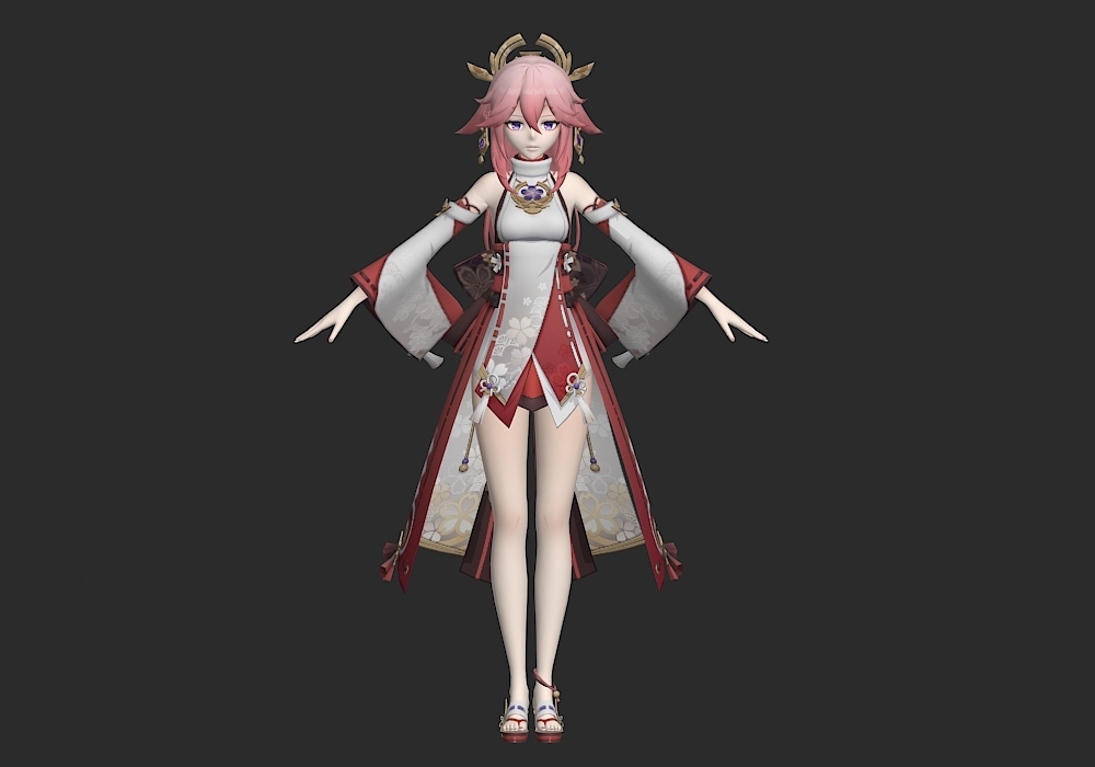 原神 八重神子max模型带绑定