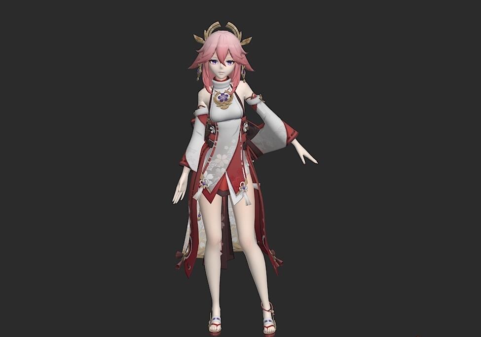 原神 八重神子max模型带绑定