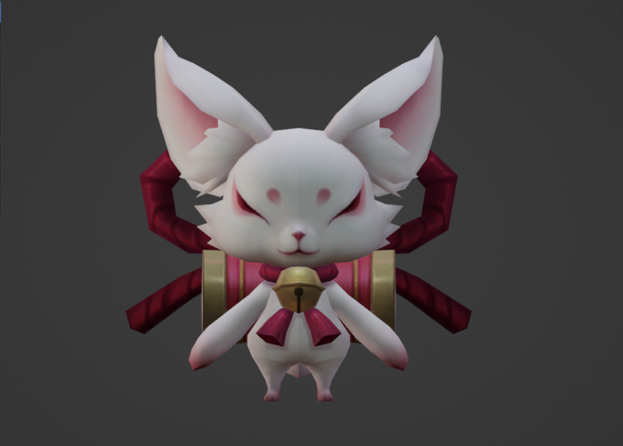 兔年 新年兔 梅花兔 狐兔 兔子 狐狸 神话 3DS+OBJ+Blender格式