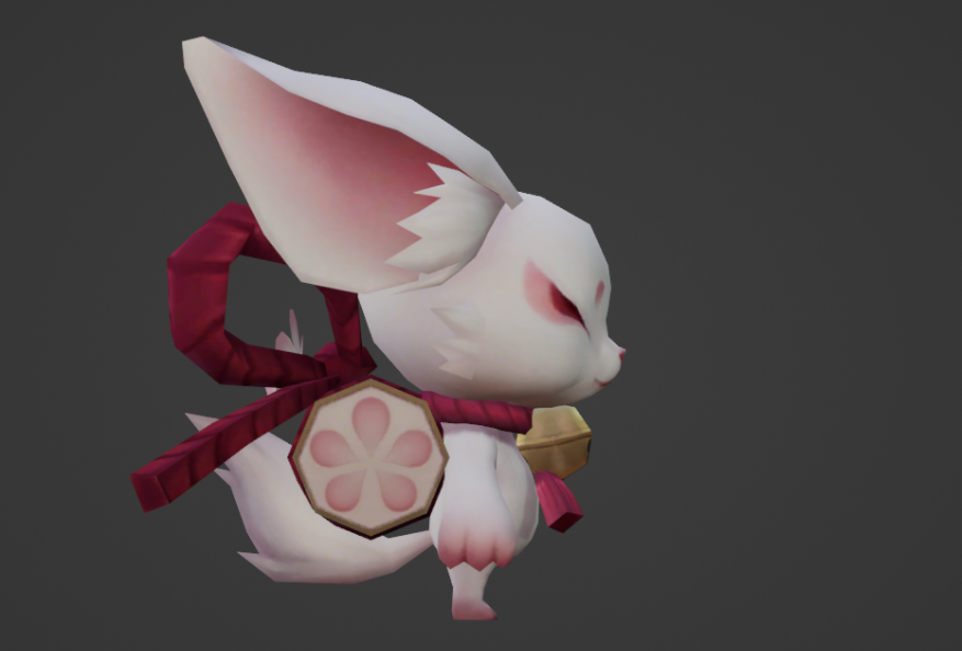 兔年 新年兔 梅花兔 狐兔 兔子 狐狸 神话 3DS+OBJ+Blender格式