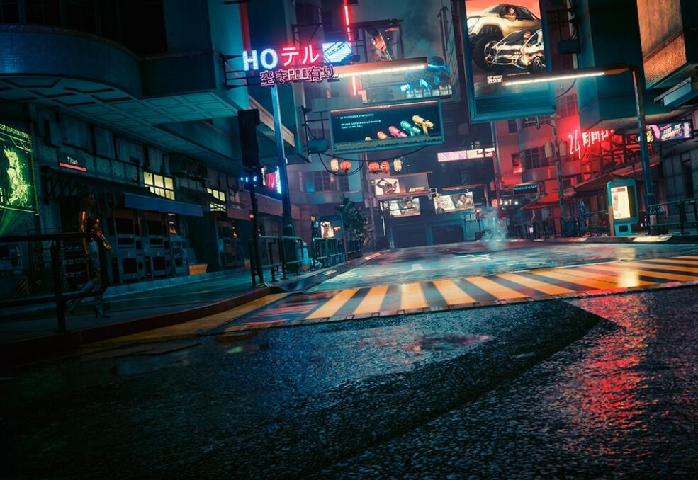 赛博朋克城市夜景