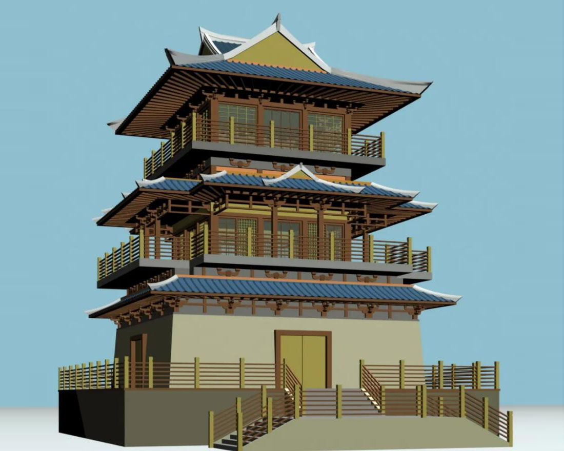 古代建筑模型大全合集下载！一批不同风格的古代建筑房子3dmax模型下载！含贴图！ ...