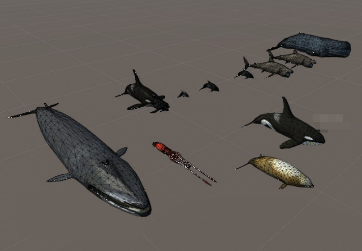 Unity3d海底世界动物鱼模型Rigged Sea Animals