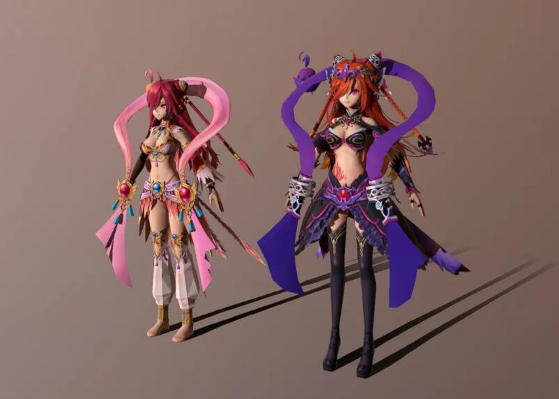 二次元美少女梦幻精灵 小萝莉 小魔仙 美少女战士 美女魔法师3D模型