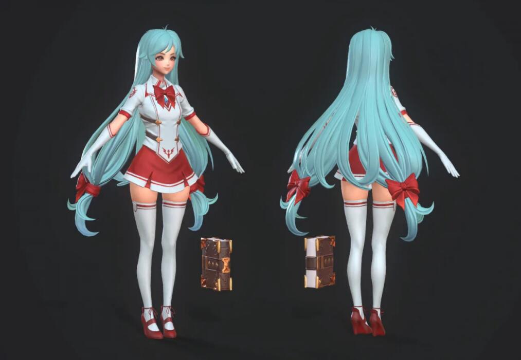 女法师 美少女战士 魔法美少女 女武士3D模型