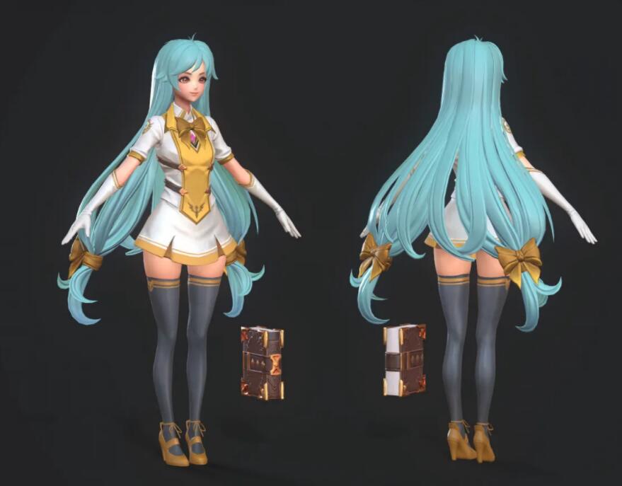 女法师 美少女战士 魔法美少女 女武士3D模型