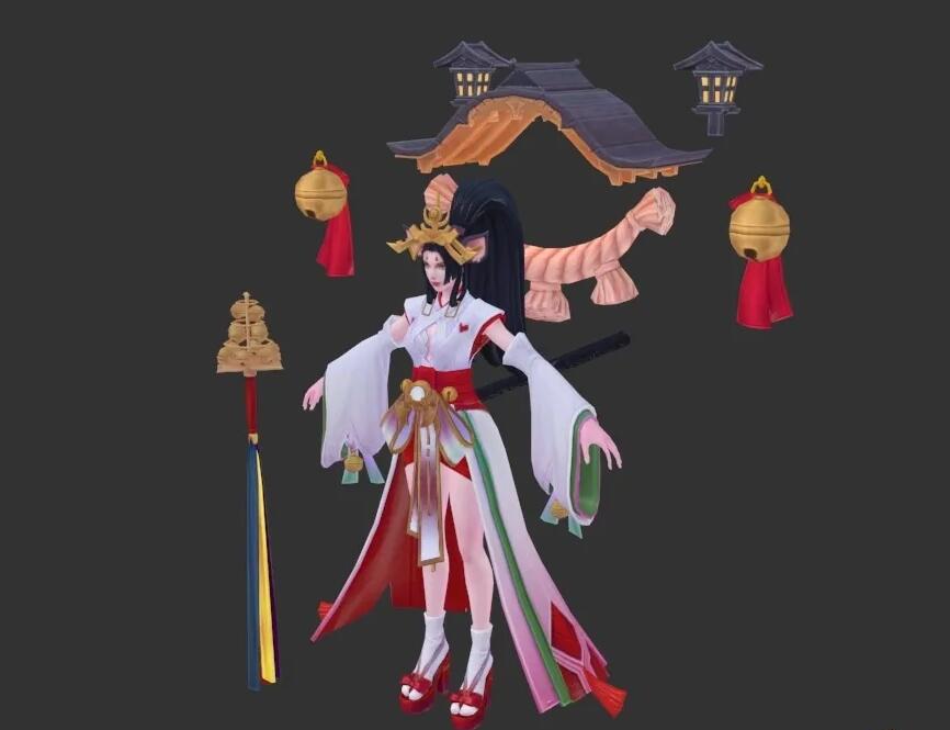 神魔女角色模型 有绑定动作 fbx格式 免费下载