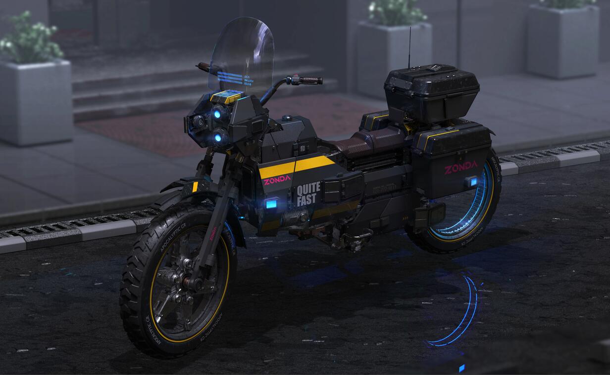 一个摩托车模型作品