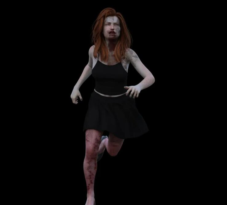逼真即视感街道僵尸群集3D模型合集
