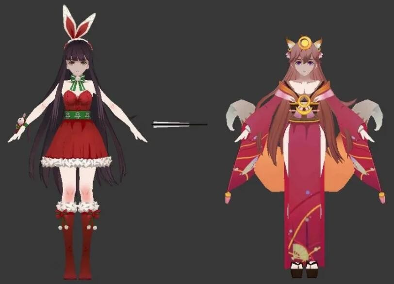 二次元恶灵退散角色怪物模型