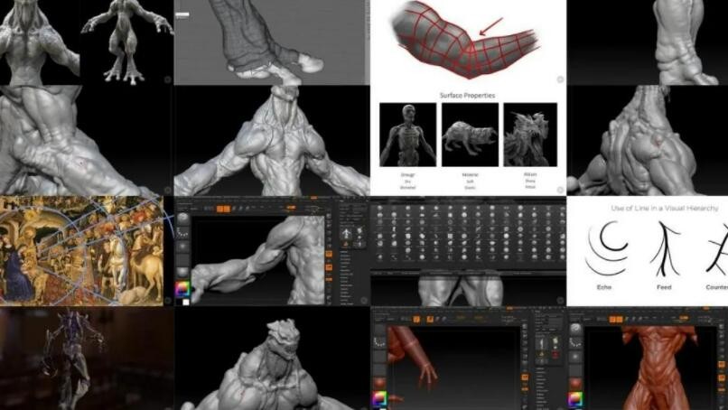 Zbrush 魔幻怪物角色设计细化雕刻视频教程 附源文件 ZB PS SP