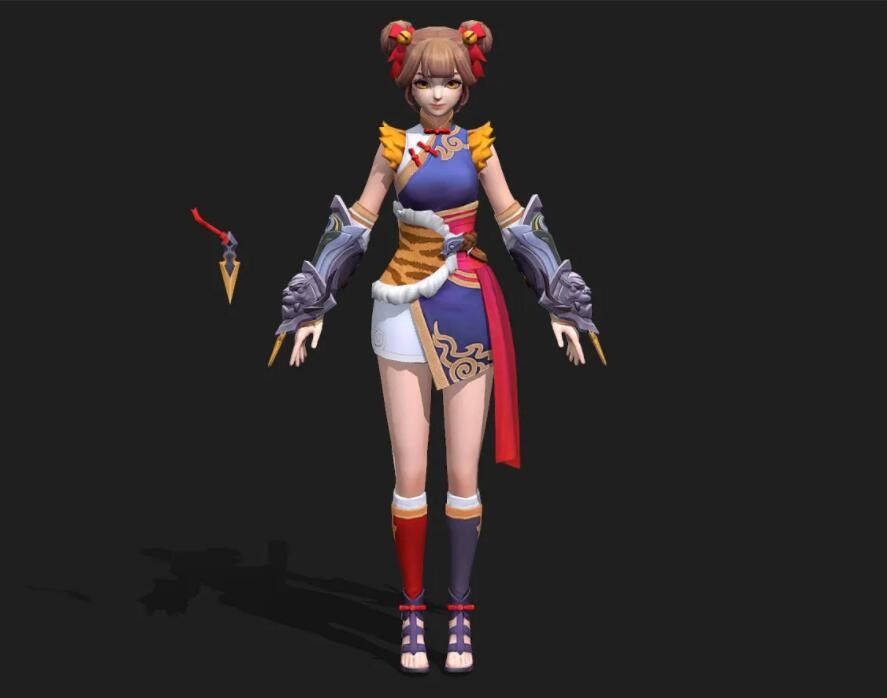 国风 美女 小萝莉 古代美女 女仆 仆人 丫鬟 美女战士 武士 拳王3D模型