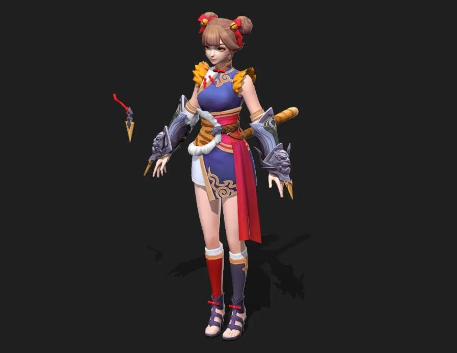 国风 美女 小萝莉 古代美女 女仆 仆人 丫鬟 美女战士 武士 拳王3D模型