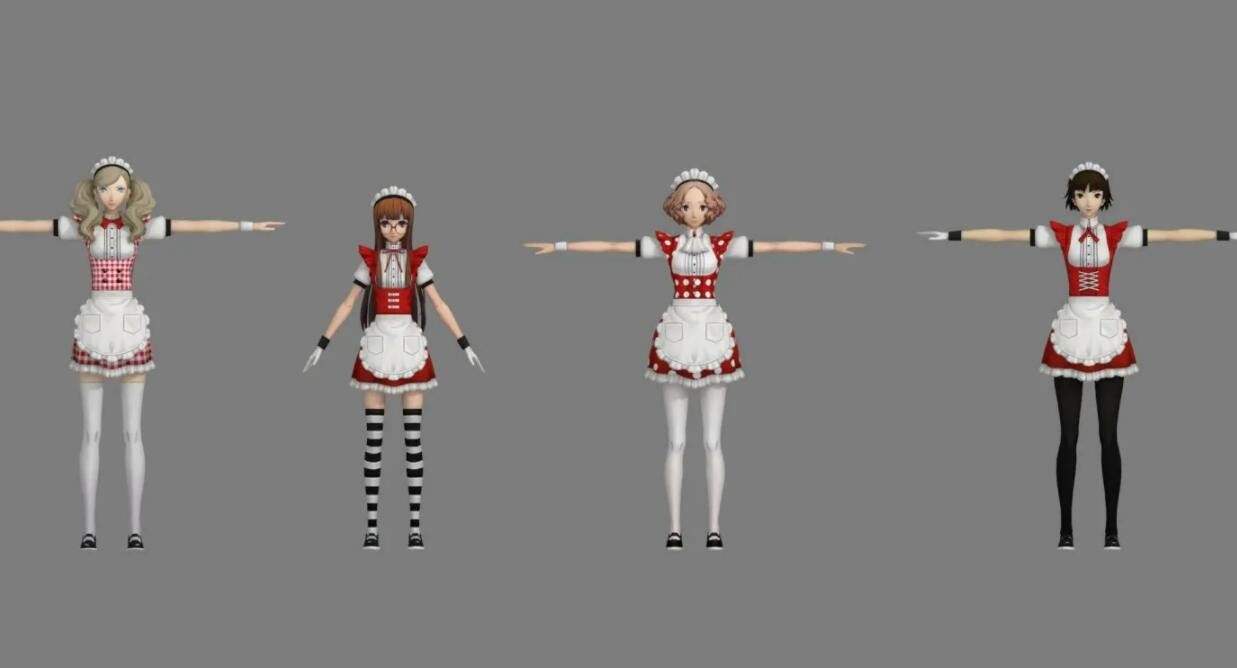 女神异闻录，日系风格很好的3d模型