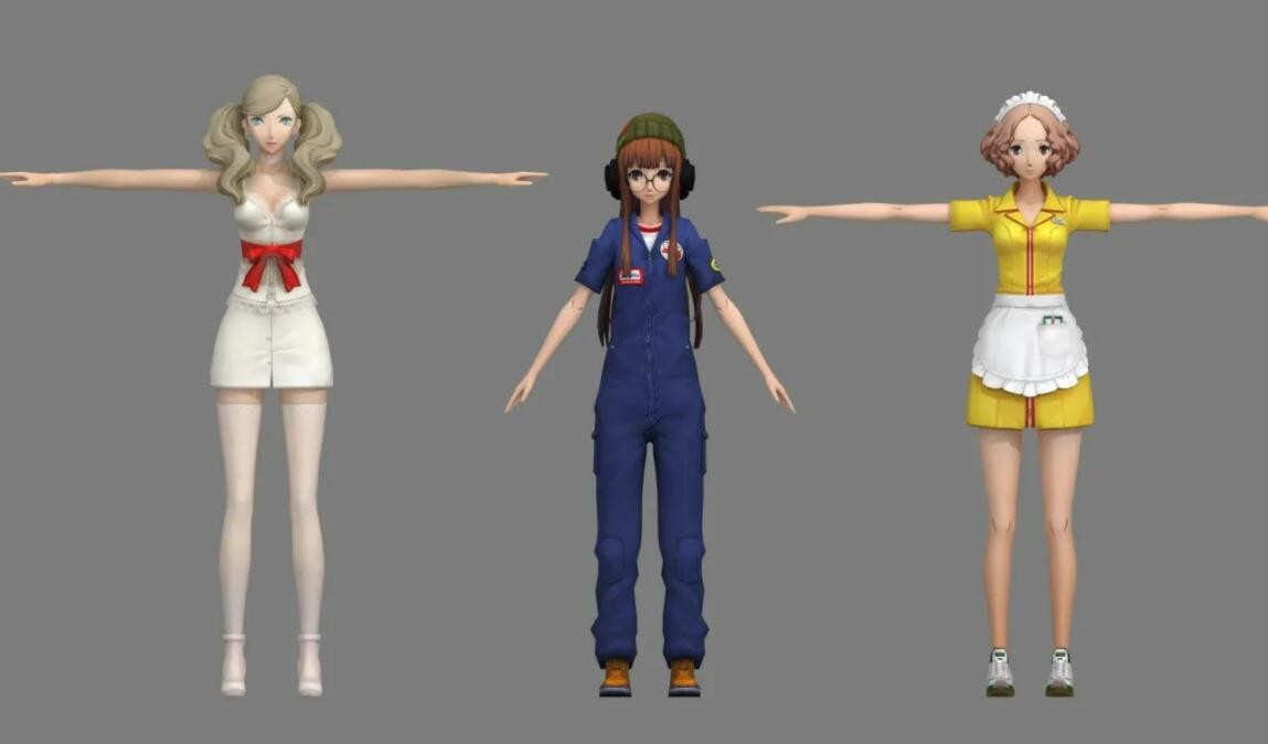 女神异闻录，日系风格很好的3d模型