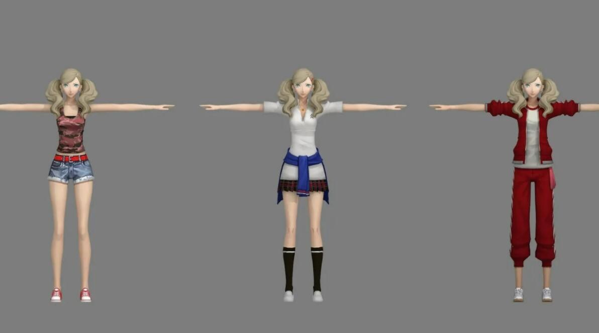 女神异闻录，日系风格很好的3d模型