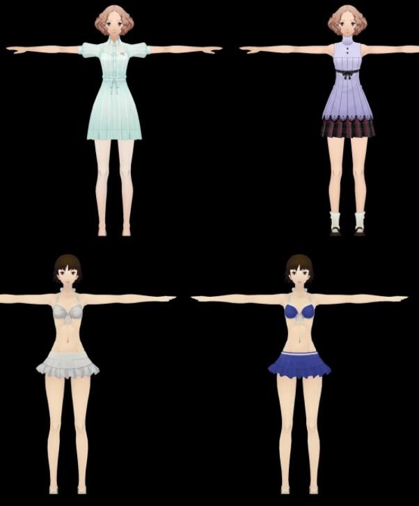女神异闻录，日系风格很好的3d模型