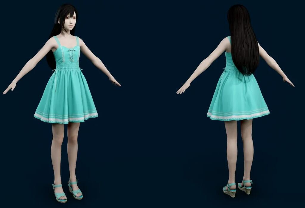 最终幻想7 重制版 美女角色模型大合集