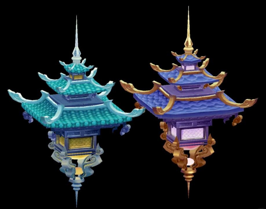 悬浮灵塔 双色塔 仙境 仙塔 佛塔3D模型