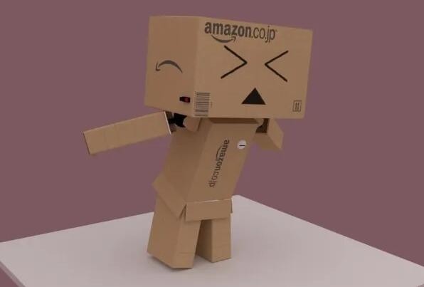 带绑定的卡通纸盒人3d模型