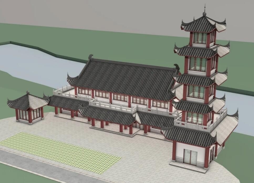 古建筑塔楼高塔3d模型下载