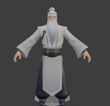 古风武术大师 师父3D模型