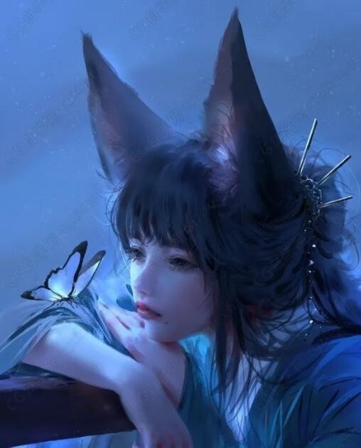 掠过清清波面 遥遥的望着我 Nixeu画师8月纯净CG原画56P