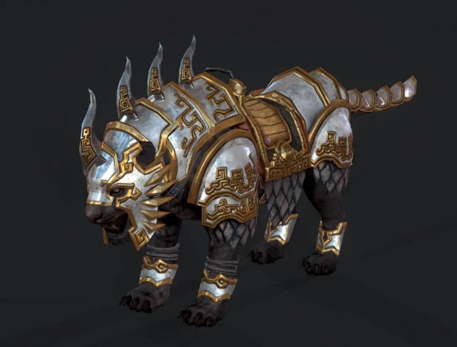 传奇游戏黑虎坐骑3d模型