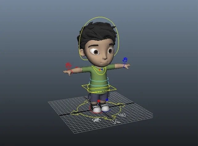 Q版卡通小男孩模型