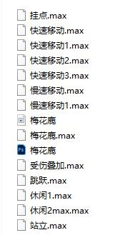 一只梅花鹿全套BIP游戏动作