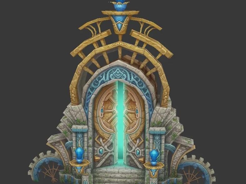传送门游戏建筑3D模型