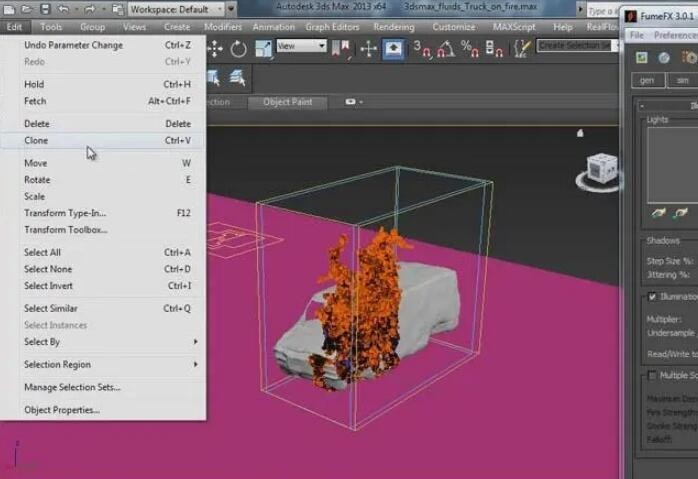 3dsmax模拟卡车火焰制作视频教程