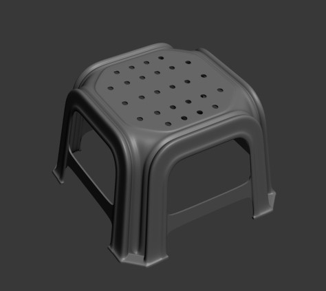 塑料凳子3D模型