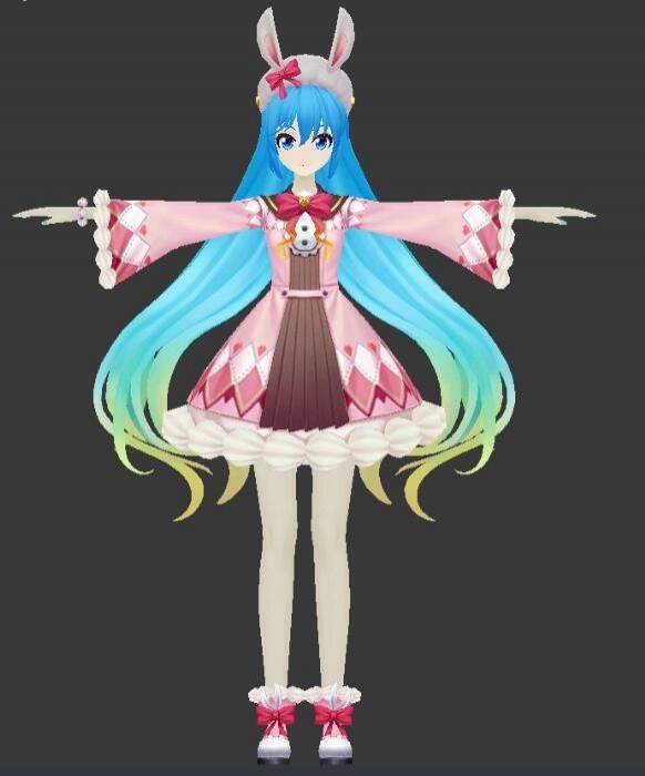 初音未来 人物模型 二次元 卡通