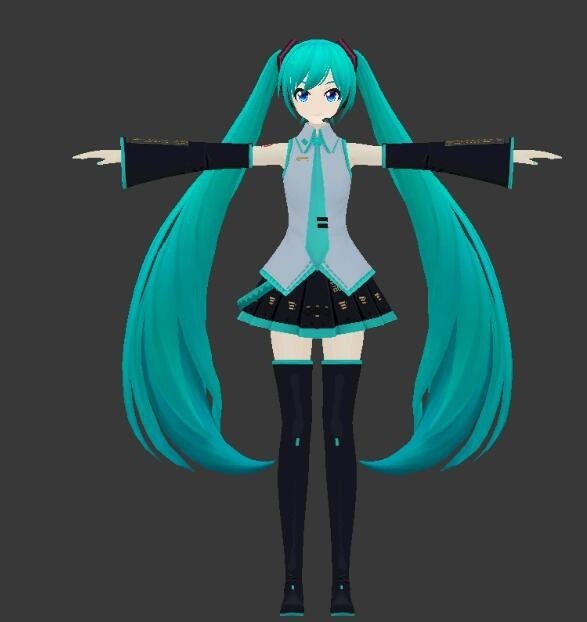 初音未来 人物模型 二次元 卡通