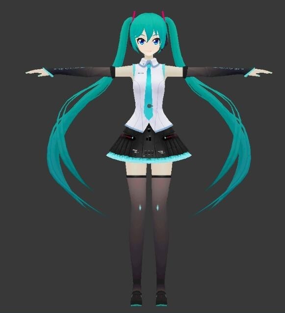 初音未来 人物模型 二次元 卡通