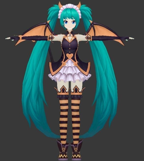 初音未来 人物模型 二次元 卡通