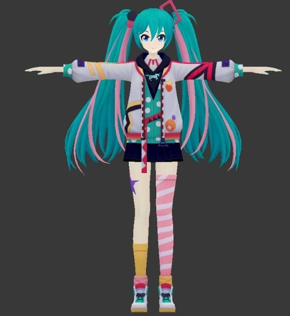 初音未来 人物模型 二次元 卡通