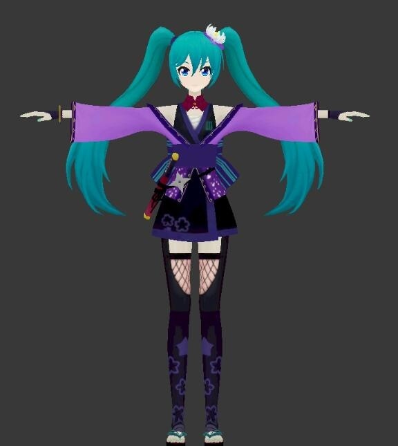 初音未来 人物模型 二次元 卡通