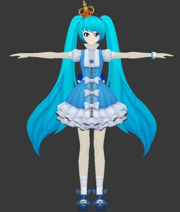 初音未来 人物模型 二次元 卡通