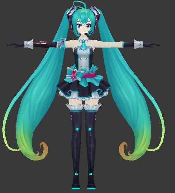 初音未来 人物模型 二次元 卡通