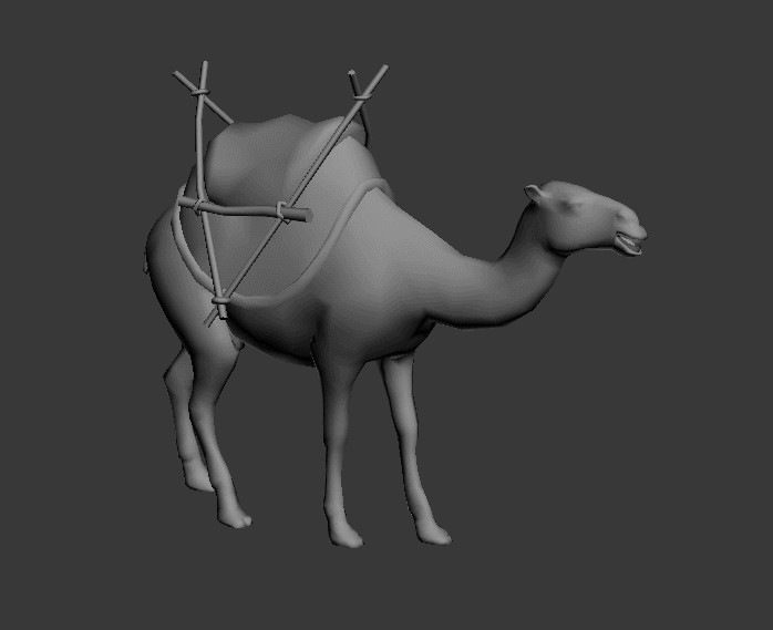 骆驼3D动画模型 带全套游戏动作 BIP格式动作文件