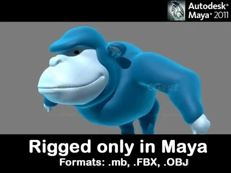 一套Q版动物maya动画模型
