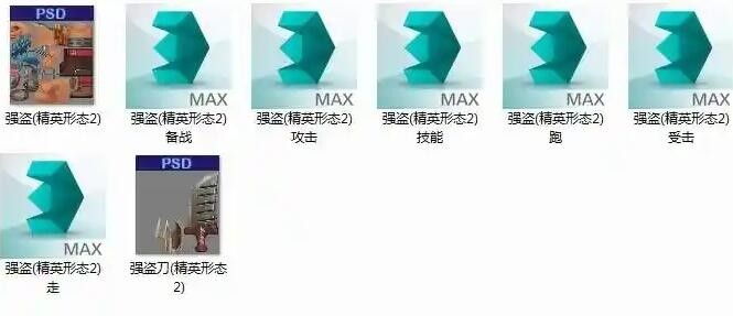 强盗游戏角色3D动画模型