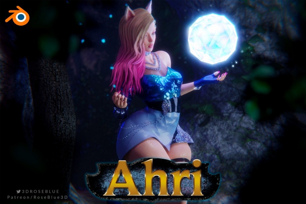 阿狸 Ahri 女性3D角色模特 RyanReos