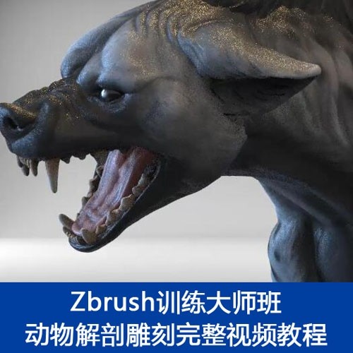 Zbrush训练大师班 动物解剖雕刻完整视频教程